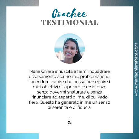 Coachee testimonal Maria Chiara Forte
