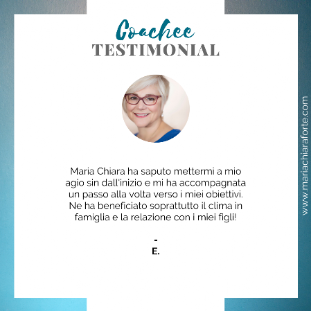 Coachee testimonal Maria Chiara Forte