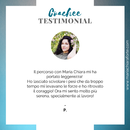 Coachee testimonal Maria Chiara Forte