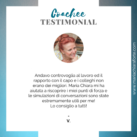 Coachee testimonal Maria Chiara Forte